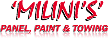 Milini's Panel, Paint & Towing Logo