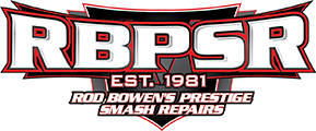 ROD BOWEN'S PRESTIGE SMASH REPAIRS Logo