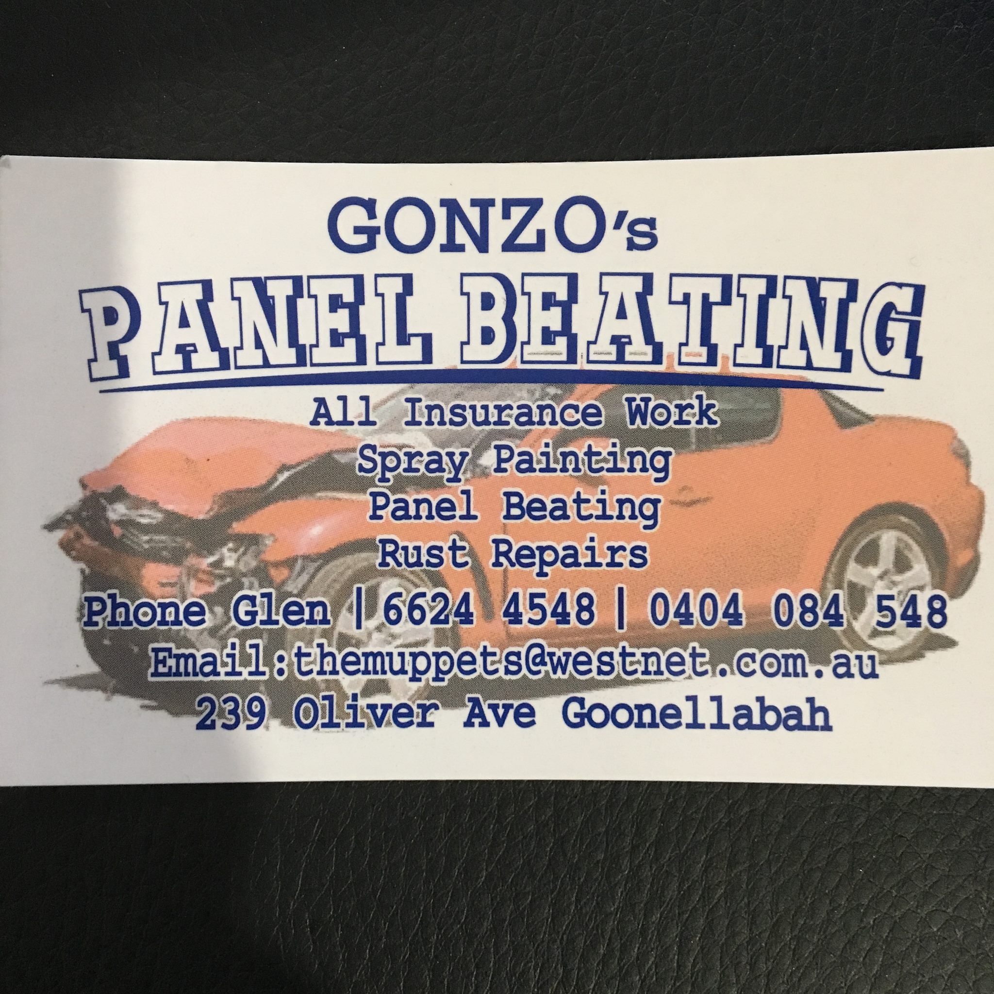 Gonzo's Panel Beating Logo